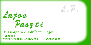 lajos paszti business card